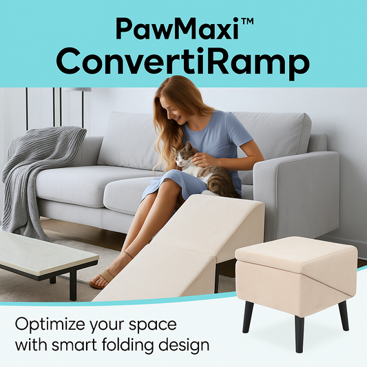 🐾PawMaxi™ ConvertiRamp 2-in-1 Wooden Dog Ramp & Step Stool