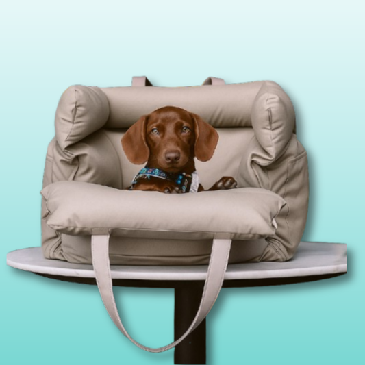 PawMaxi LuxRide™ – Premium Faux Leather Car Seat & Bed for Pets