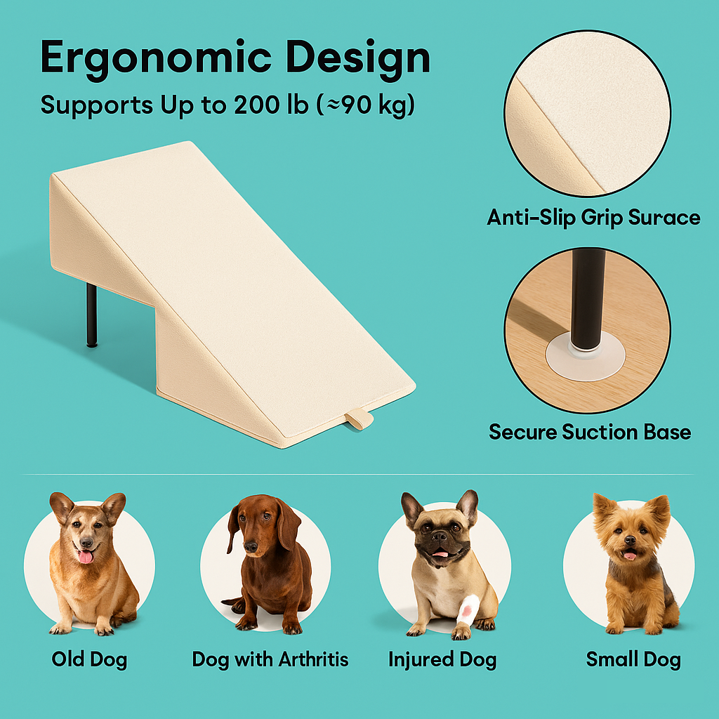 🐾PawMaxi™ ConvertiRamp  2-in-1 Wooden Dog Ramp & Step Stool