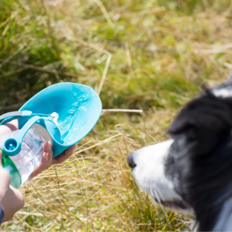 580ml Sport Portable Pet Dog Water Bottle Silicone Travel Dog Bowl For Puppy Cat Drinking Outdoor Pet Water Dispenser - PawMaxi