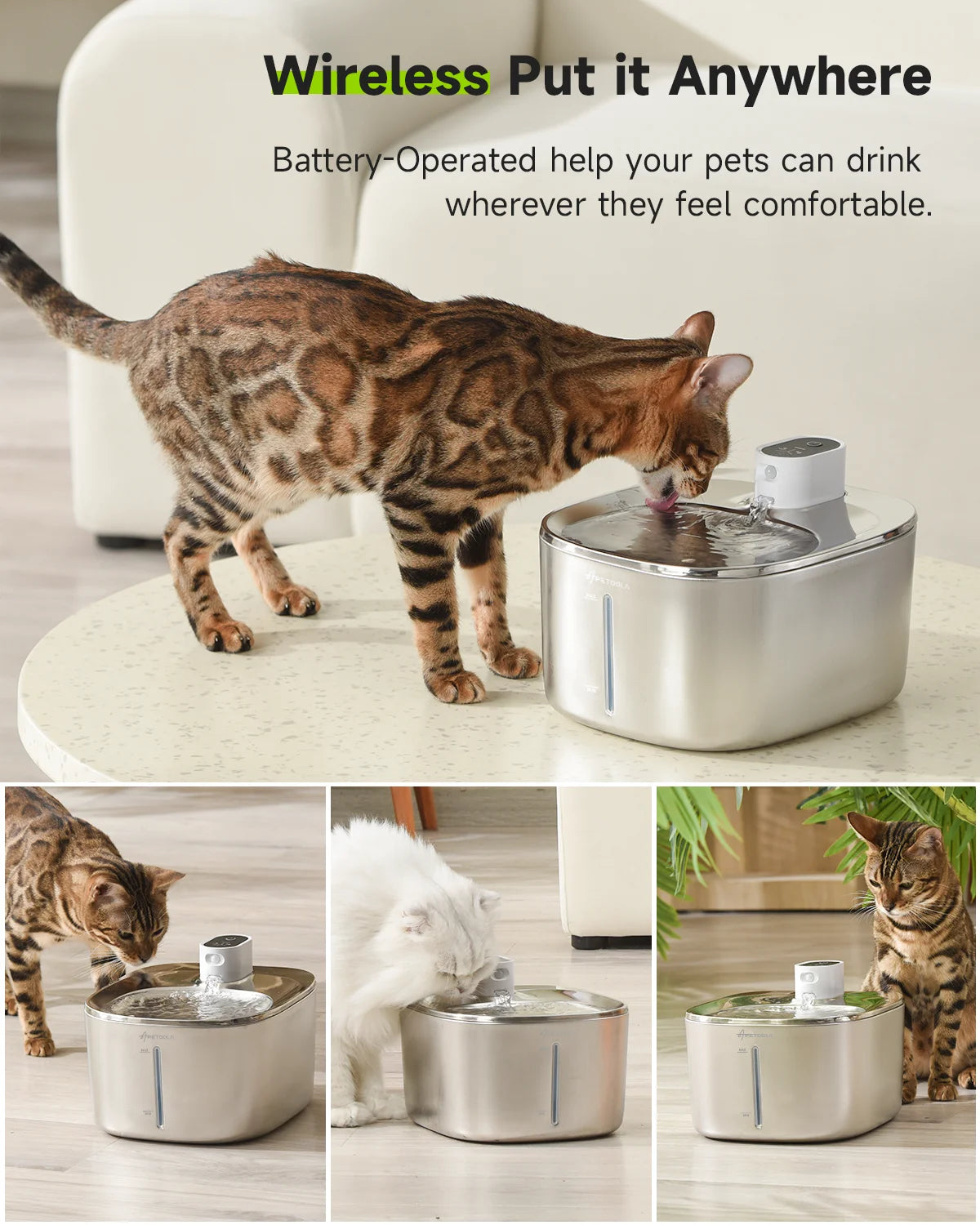 🐾 PawMaxi SmartFlow™ – 4L Wireless Water Fountain